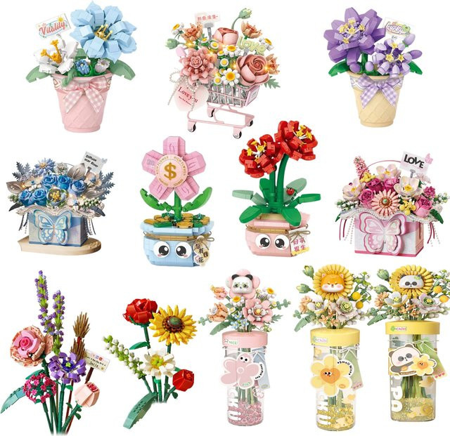 LOZ Blumenstrauß, Bausteine, Natur, Bunt / Mehrfarbig - Bild 1