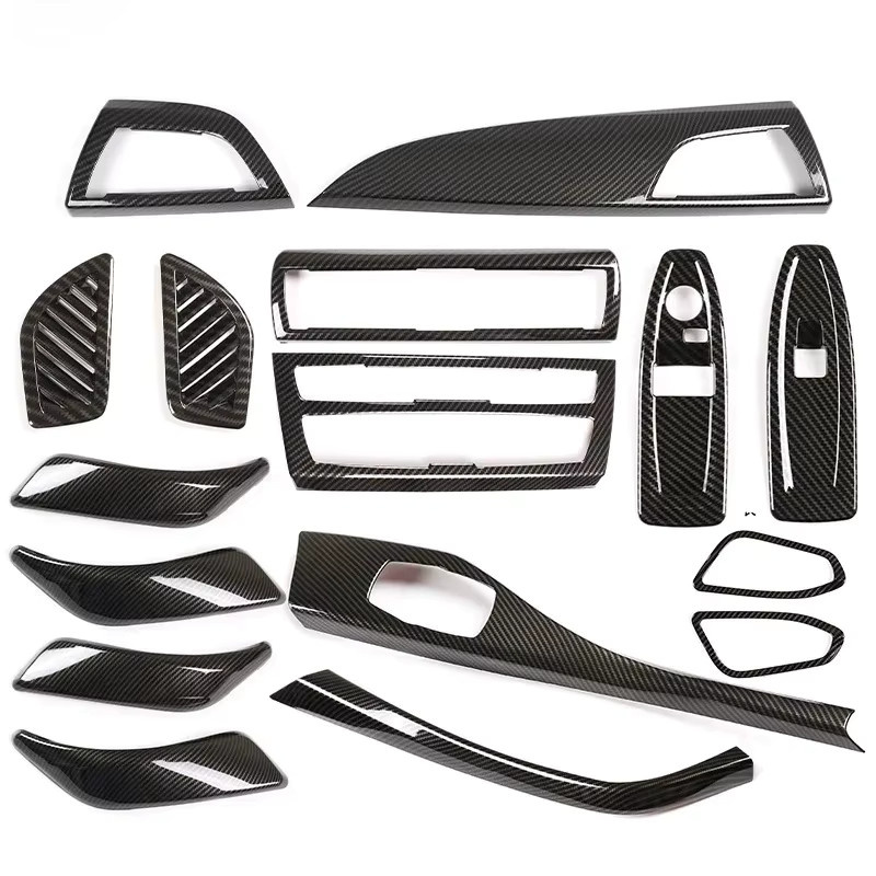 Cheya Carbon Faser Auto Innenraum Dekoration Aufkleber für BMW 1 2 Serie F20 F21 F22 F23 in Schwarz - Bild 3