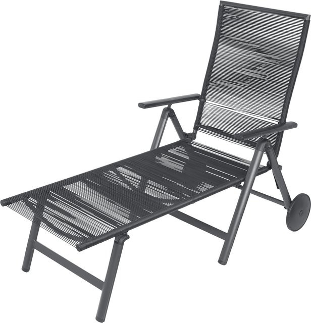 LIVARNO HOME Rollliege Miami im Rope-Design aus Aluminium in Anthrazit, B/T/H: 139 x 120 x 107 cm - Bild 1