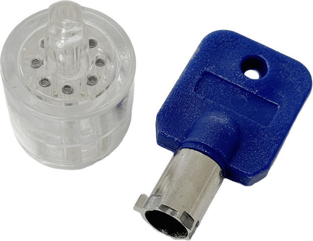 ITSkey 7-Pin Plum Lock Transparenter Rohrzylinder zum Üben von Schlossöffnungstechniken in Transparent - Bild 1