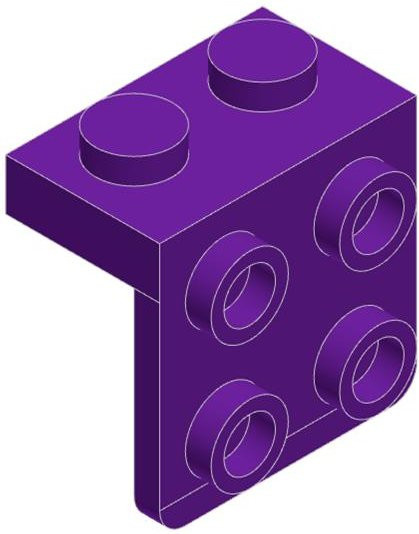 Yiran toy Winkel 1x2-2x2 Bausteine, 10-teiliges Set, Bunt / Mehrfarbig - Bild 1