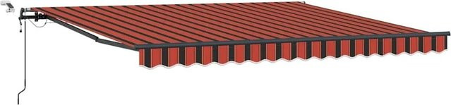 vidaXL Markisenstoff aus Polyester in Orange und Braun B: 400 cm, H: 300 cm - Bild 1