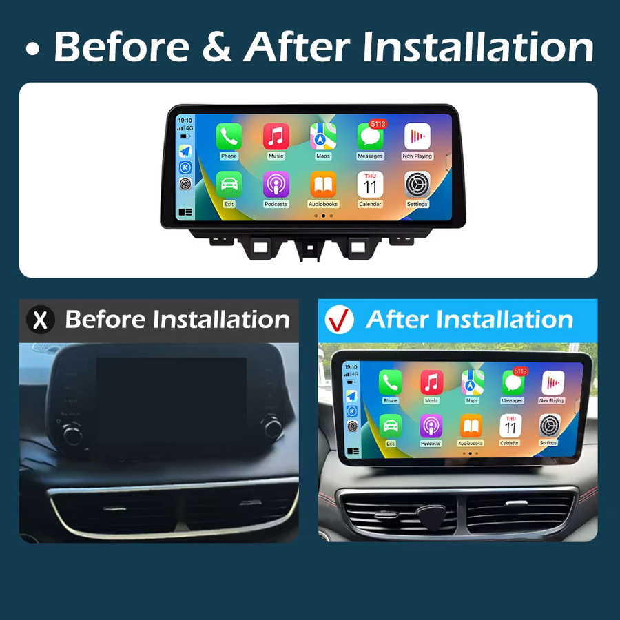 KJ-NAVI Android 16 Autoradio für Hyundai Tucson 2019 2020 mit GPS, Bluetooth, DSP Stereo und kabellosem CarPlay in Schwarz - Bild 6