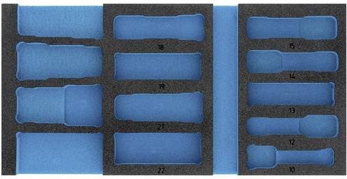 Hazet 2K-Weichschaum-Einlage 163-459L in Blau, Breite: 34,2 cm, Tiefe: 17,2 cm - Bild 1
