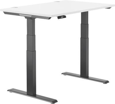Schäfer Shop Genius Schreibtisch MODENA FLEX, elektrisch höhenverstellbar, Rechteck, B/T: 120 x 80 cm, weiß/anthrazit - Bild 1