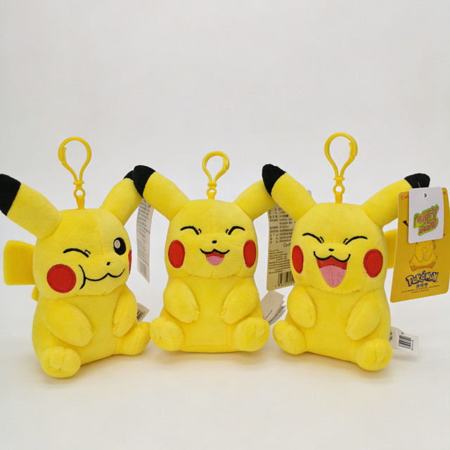 DUODUOBAO Pokémon Plüsch-Schlüsselanhänger, Pikachu Glurak, 5 Zoll - Bild 1
