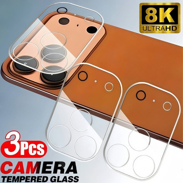 3er-Set MLHJ Ultra-Klare Kameraobjektivschutzfolien für iPhone 17 16 15 14 13 12 11 Pro Max Plus Air in Transparent - Bild 1