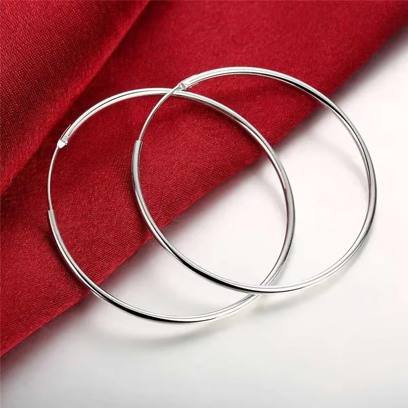 Creolen 925 Sterlingsilber, Damen, 50 mm, 60 mm - Bild 5