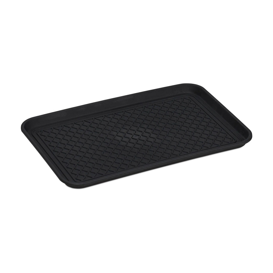 Schuhabtropfschale Relaxdays aus Polypropylen in Schwarz mit Profil B/T/H: 60 x 40 x 3 cm - Bild 2