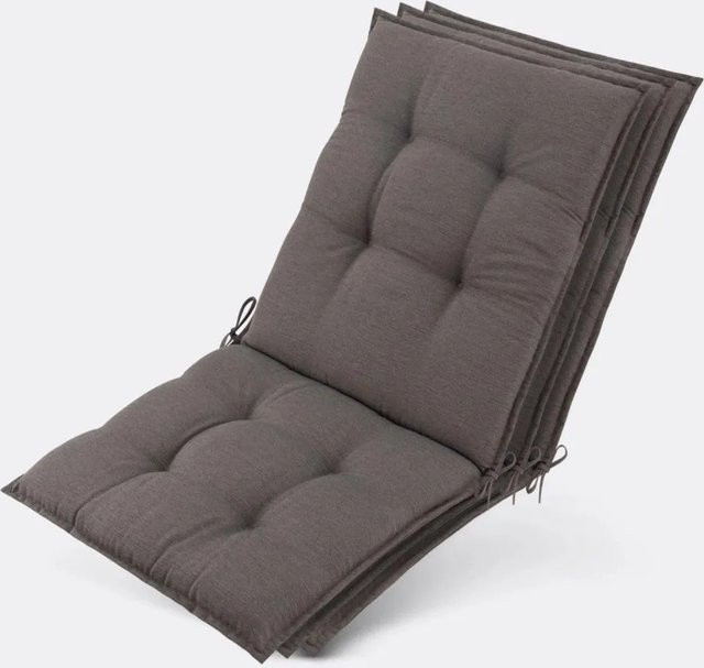 Beautissu 3er Set Sun-NL Niederlehner Auflage in Taupe mit PU-Schaum, B/T/H: 105 x 50 x 8 cm - Bild 1