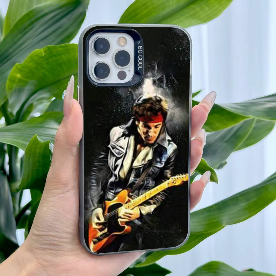Handyhülle Bruce Springsteen Design für Apple iPhone 11 12 13 14 15 16 Pro Max Plus mit Schutzbeschichtung in Multicolour - Bild 3