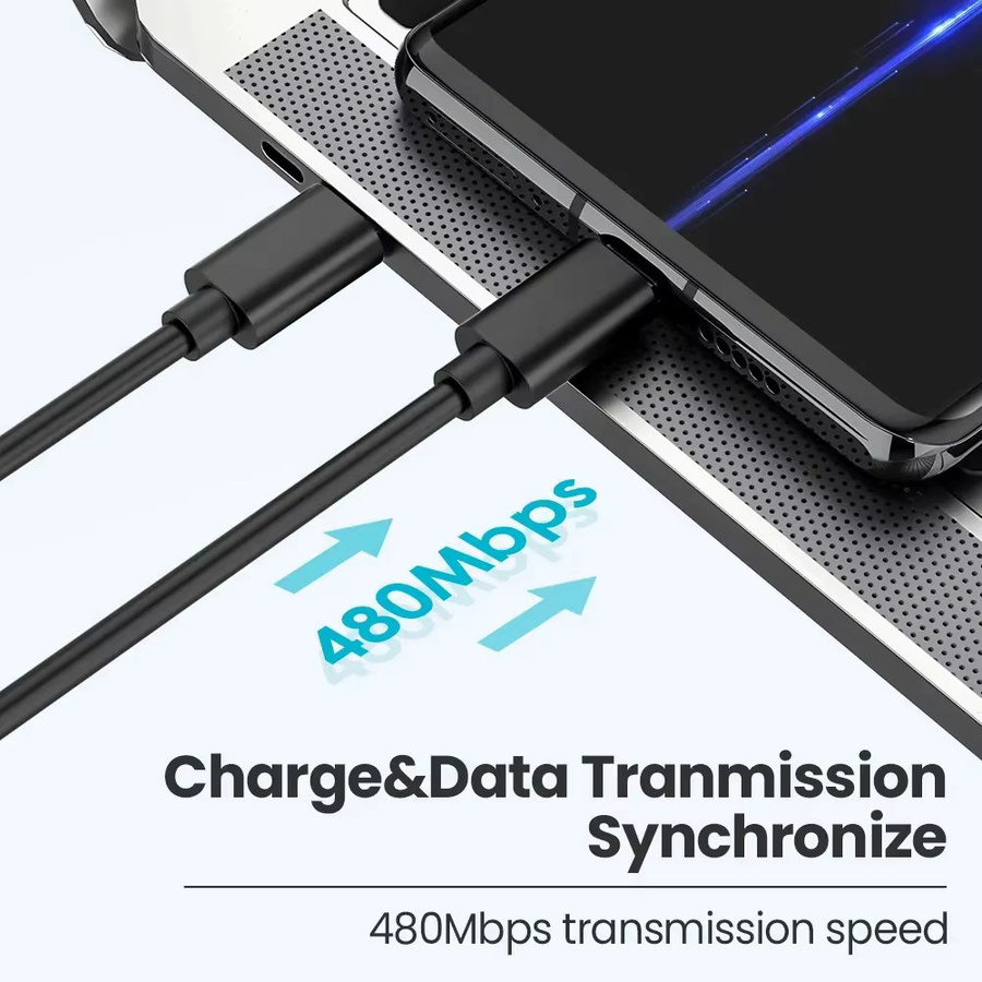 NNBILI USB-C auf Micro-USB OTG Adapterkabel für schnelles Laden und Datenübertragung, 480 Mbit/s, in Schwarz oder Weiß - Bild 3