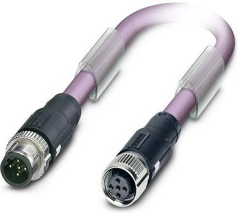Phoenix Contact 1518274 Sensor-Aktor-Datensteckverbinder M12 Stecker gerade Buchse gerade 5-polig mit 1,00 m Kabellänge - Bild 1