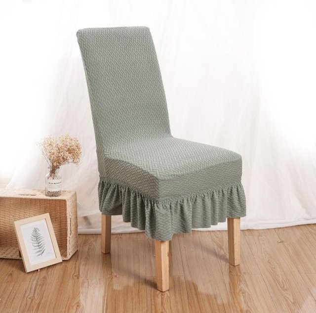 Rock Esszimmerstuhlbezug aus Jacquard, elastischer und schmutzabweisender Sitzbezug für Esszimmerstühle und Hocker - Bild 1