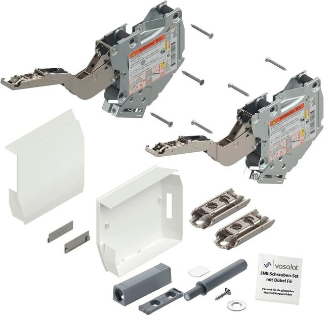 Blum Aventos Tip-On Blumencraft Set Klappenbeschlag Weiß mit Montageplatte für 400-1.000 N Kraftspeicher - Bild 1