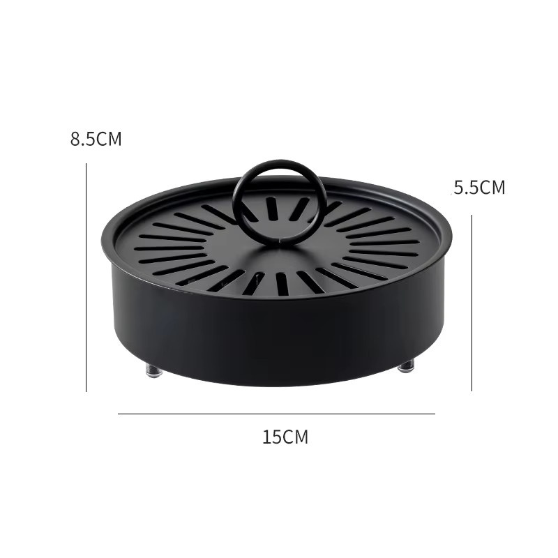 Meltset Mückenspiralbox aus Eisen mit Deckel in Schwarz für Zuhause, Outdoor und Camping - Bild 6