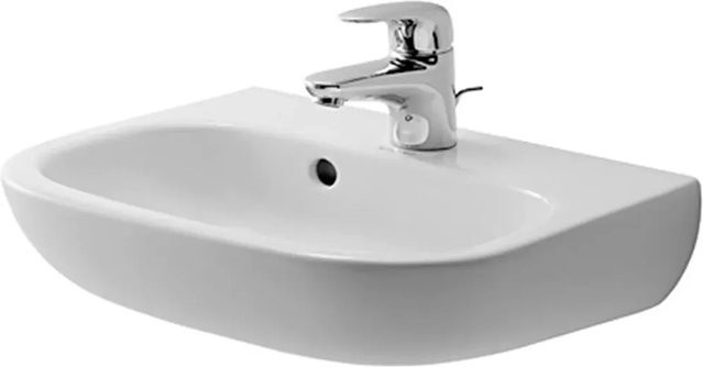 Duravit Handwaschbecken D-Code in Weiß mit Überlauf, Breite: 45 cm, Tiefe: 34 cm, Höhe: 14,5 cm - Bild 1