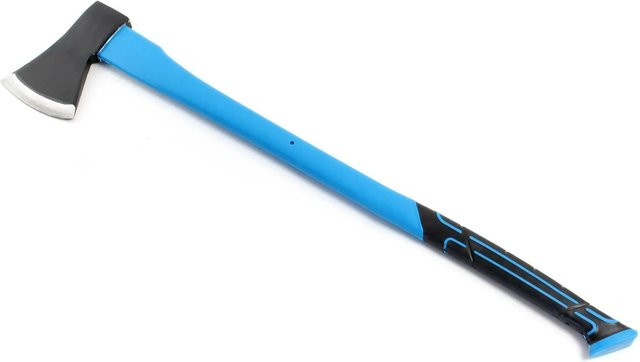 Wiltec Spaltaxt aus Carbonstahl mit Fiberglasstiel in Blau und Multicolor, 1,5 kg - Bild 1