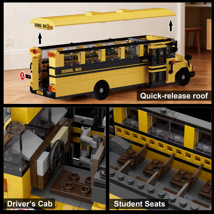 AMAZINGBLOKS Schulbus, Bausatz, 788 Teile, ab 14 Jahren - Bild 4