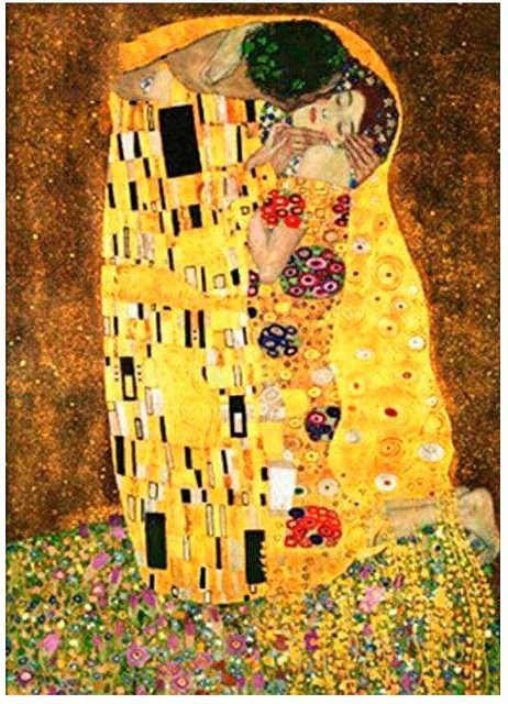 Figured'Art Klimt - Der Kuss Malen nach Zahlen Leinwand - Bild 1