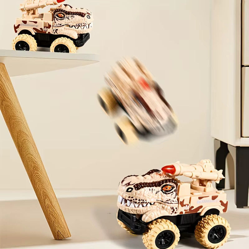 SONGYI Dinosaurier LKW Spielzeug Auto, mit Dino Figuren, Rückzugfunktion - Bild 2