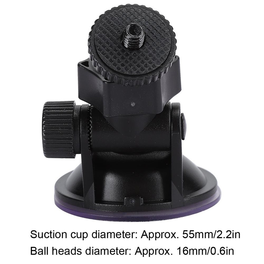 Koogeelife Dashcam Autohalterung HD H3005A Set mit 2 Stück, 55mm Saugnapf, 360 Grad drehbar, Schwarz - Bild 5