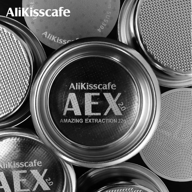 ALIKISSCAFE Kaffee Filter Korb 58mm AEX Präzise Puck Bildschirm für Siebträger Espresso Maschine aus Edelstahl in Silber - Bild 1