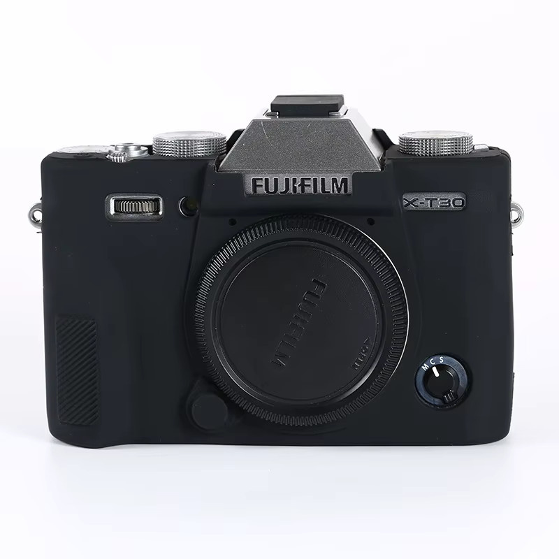 JAOUCAM Silikon-Kameratasche für Fujifilm X-T30 und X-T30 II als stoßfeste und kratzresistente Schutzhülle in Schwarz oder Gelb - Bild 1