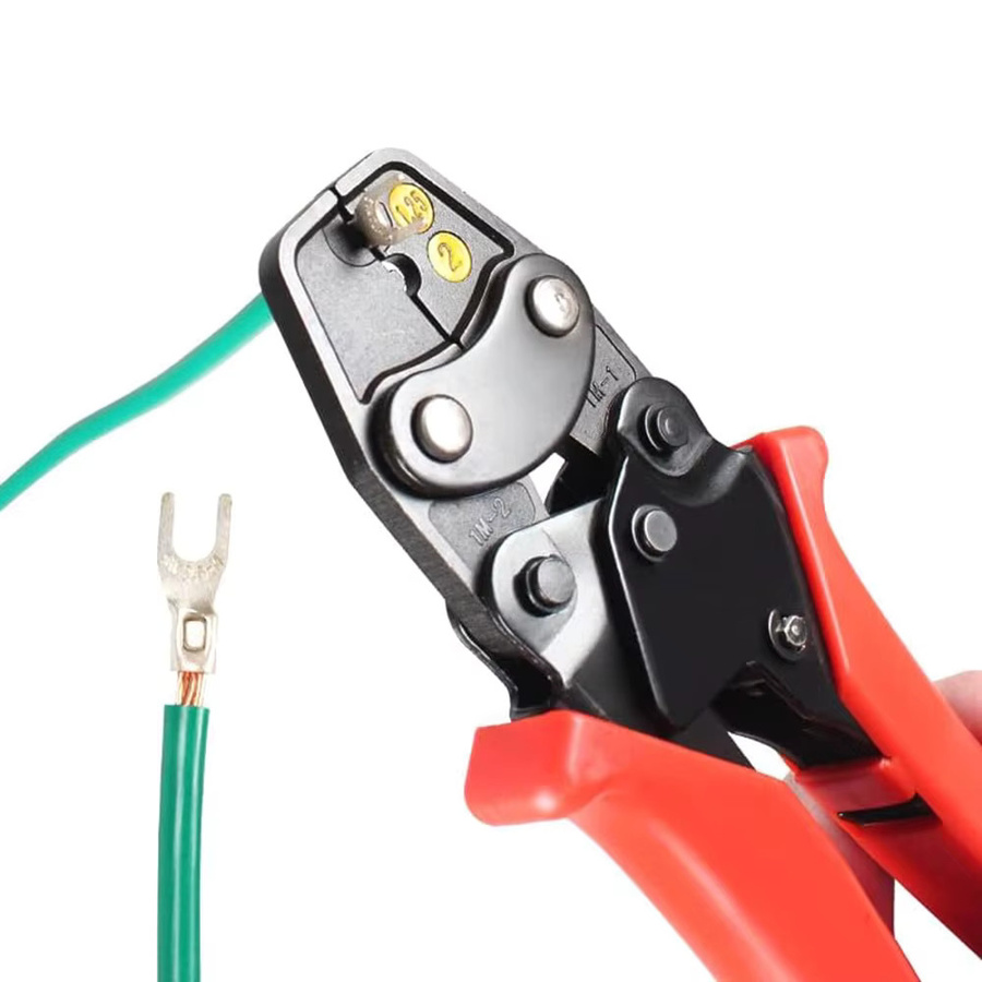 WOZOBUY HS-1MA/6MA Professionelle Mini-Crimpzange und Abisolierzange aus Kohlenstoffstahl für blanke Anschlüsse - Bild 3