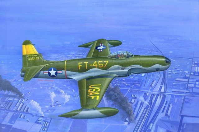 HobbyBoss RF-80A Shooting Star fighter, Fahrzeug, 1:48, Grün - Bild 1