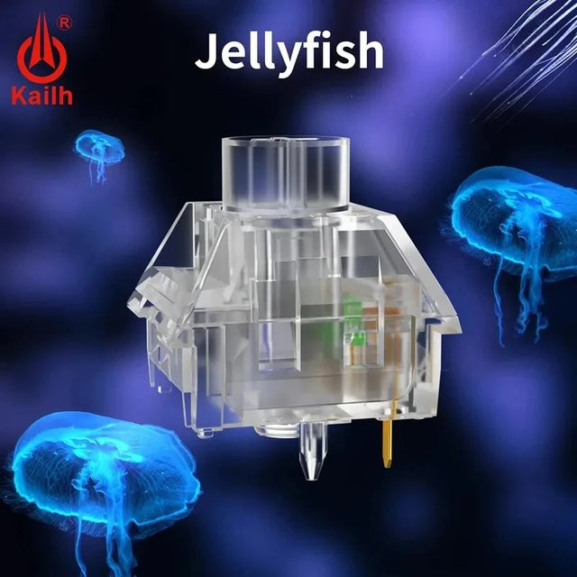 Kailh Box Quallen Mechanische Tastaturschalter Transparent Clicky Linear 5-Pin Wasserdicht und Staubdicht - Bild 1