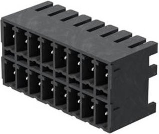 Weidmüller Buchsengehäuse-Platine BL/SL in Schwarz, 18 Polzahl, Rastermaß: 3.81 mm, 50 Stück - Bild 1