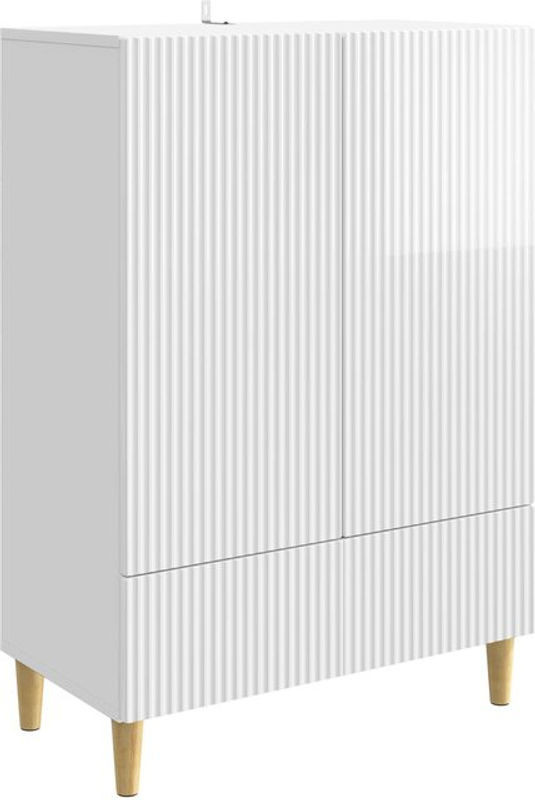 Modernes Sideboard vidaXL aus Holzwerkstoff in Weiß, B/T/H: 66 x 34,5 x 95 cm - Bild 1