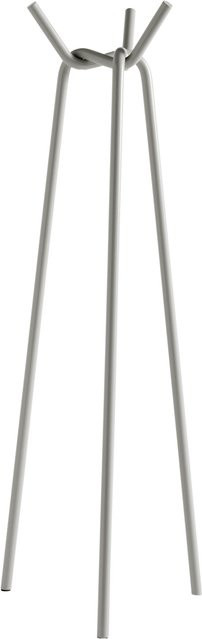 HAY Knit Garderobenständer aus Stahl in Grau mit Tripod-Gestell und Haken - Bild 1