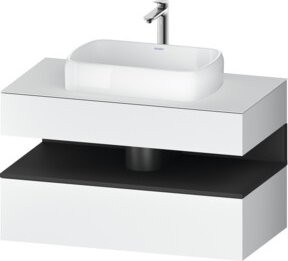 Duravit Waschtischunterschrank Qatego in Grau und Weiss, B/T/H: 100 x 55 x 60 cm - Bild 1