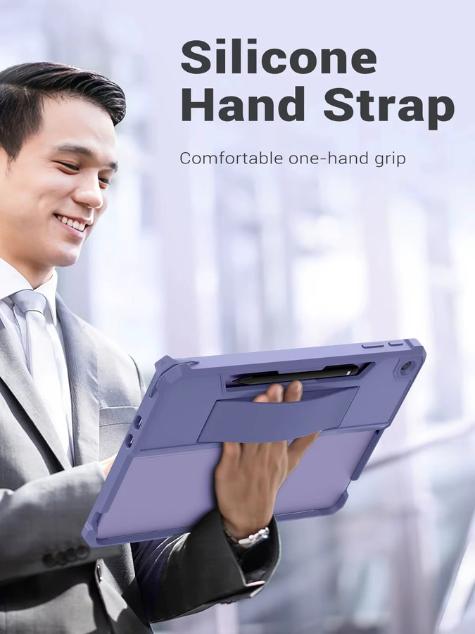 Robuste All-in-One Schutzhülle für Microsoft Surface Pro 12 Zoll 2025 mit Stifthalter und Handschlaufe in Blau von dadanism - Bild 7