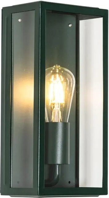 QAZQA Industrielle Außenwandleuchte Rotterdam in Blattgrün aus Edelstahl und Glas mit IP44 Schutzklasse und E27 Fassung - Bild 1