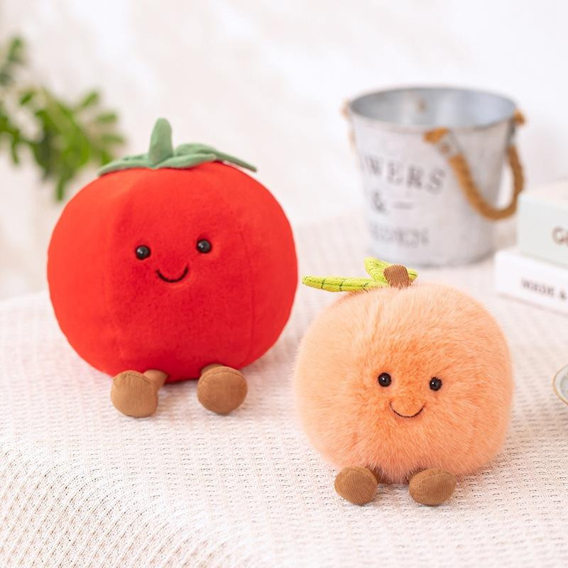 Yiran Furniture Tomate Pfirsich Plüschtier mit Kissen 12cm - Bild 2