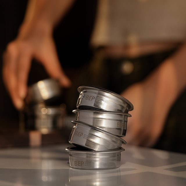 MHW-3BOMBER Espresso-Kaffeefilterkorb aus Edelstahl in Silber, Doppelschichtfilter für Siebträger, kompatibel mit 12g, 15g, 18g, 20g und 22g - Bild 1