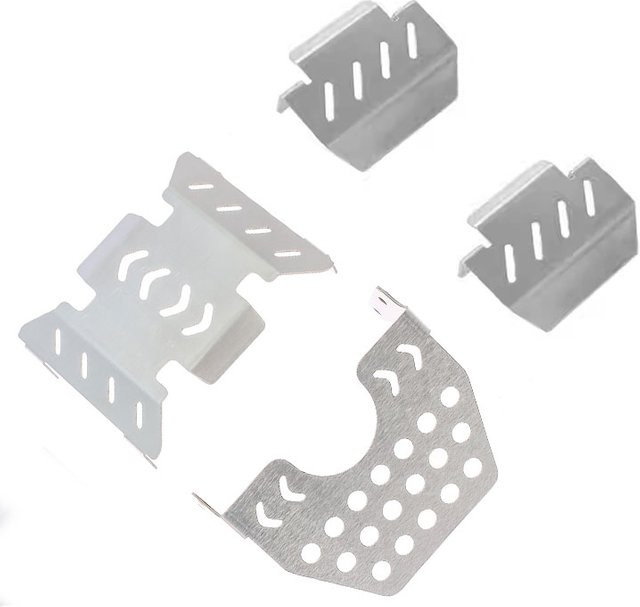 MJX H8H Verbesserte Version Chassis-Schutzplatte, Edelstahl-Unterbodenschutz, Metall, Silber, Grau - Bild 1