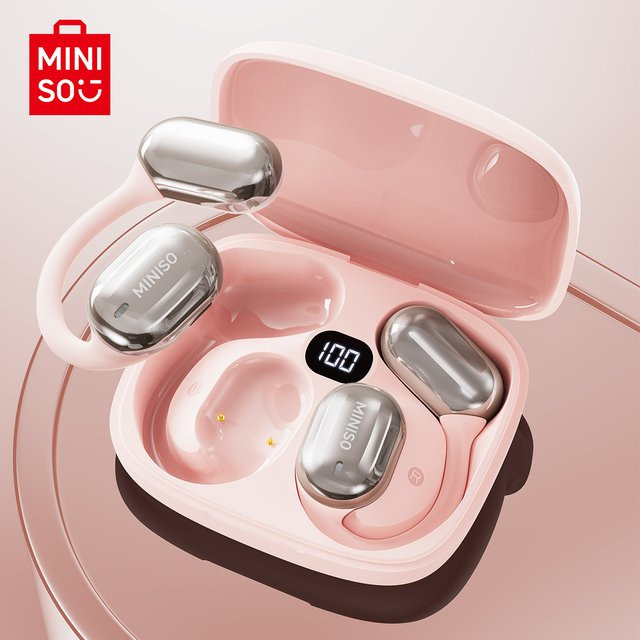 MINISO MS162 OWS Drahtlose In-Ear Kopfhörer mit Übersetzer-Funktion für Sport, Büro und Reisen in Schwarz oder Pink - Bild 1