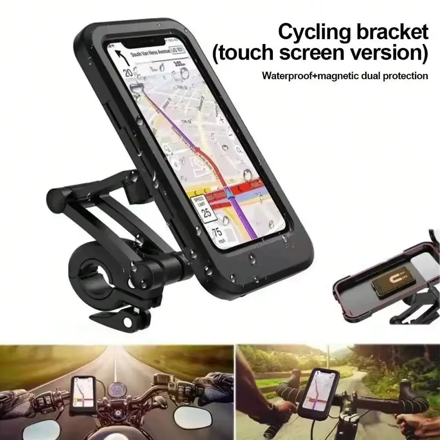 Universeller wasserdichter Motorrad-Handyhalter mit 360 Grad Schwenkfunktion für Fahrrad und GPS, Schwarz - Bild 4