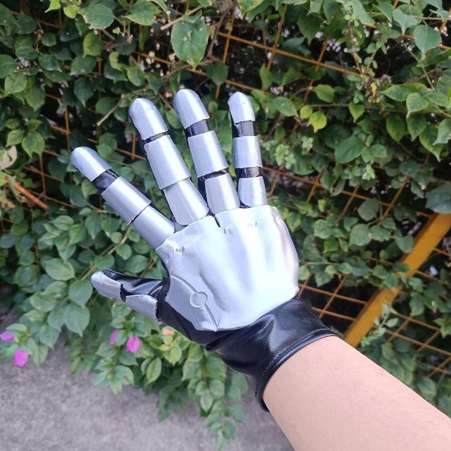 Mechanische Handschuhe Ritter, Cosplay-Spielzeug, Weiß - Bild 1