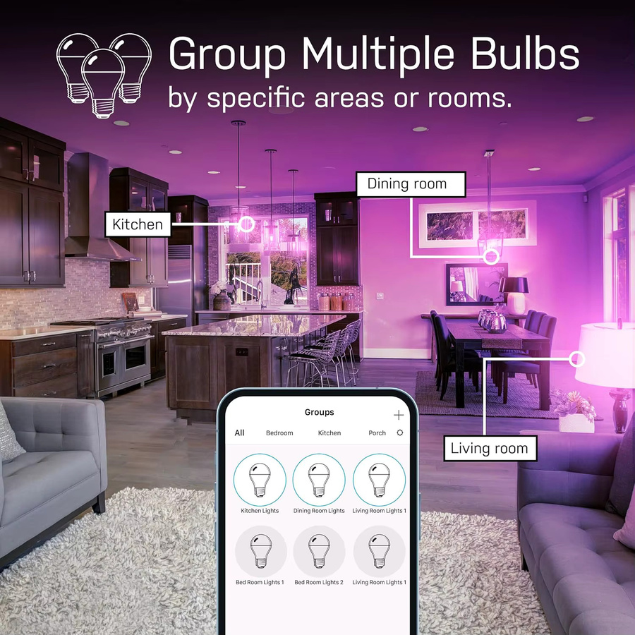 Ewelink Smart Bulb E14 Kerzenlampe mit RGB LED, Zigbee und WiFi, dimmbar, Kristall-Design, kompatibel mit Amazon Alexa und Google Assistant, Multicolour - Bild 4