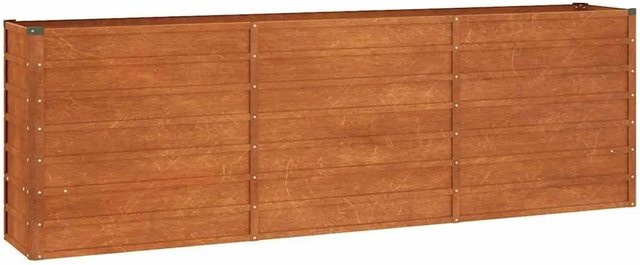 DELUKE Hochbeet ISAK aus Cortenstahl in Braun-antik, unten offen, B/T/H: 240 x 40 x 77 cm - Bild 1