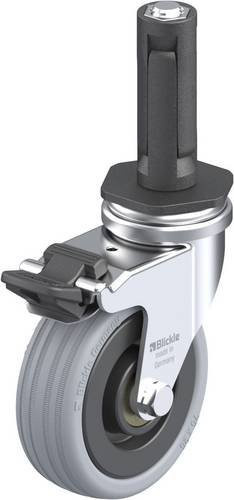 Blickle Lenkrolle LRA-VPA 75K-FI-ER02 mit Feststeller in Grau und Schwarz, Rad-Durchmesser: 75 mm, Tragfähigkeit: 60 kg - Bild 1