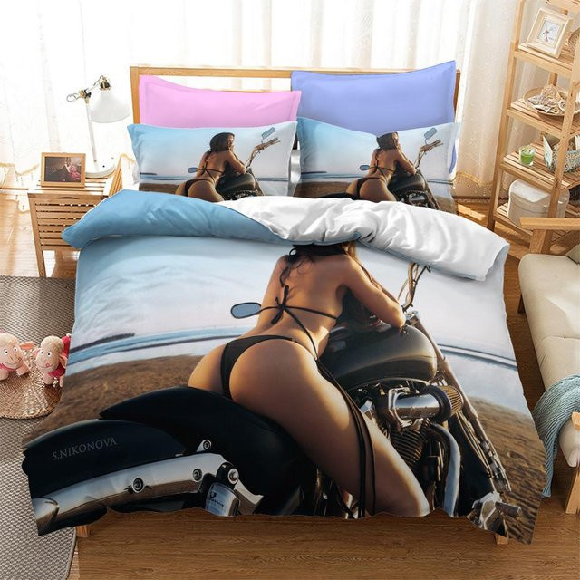 Lodestar Bettwäsche Set Bikini Motiv Blau mit Bettbezug und Kissenbezug B/H: 180 x 210 cm - Bild 1