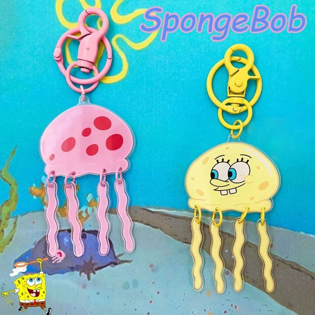 Potdemiel Schlüsselanhänger SpongeBob Quallen, Patrick Star, Acryl, Unisex - Bild 1