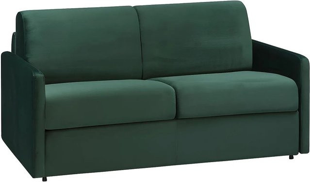 Vente-unique Schlafsofa Calife in Tannengrün mit Samtbezug, Breite: 170 cm - Bild 1