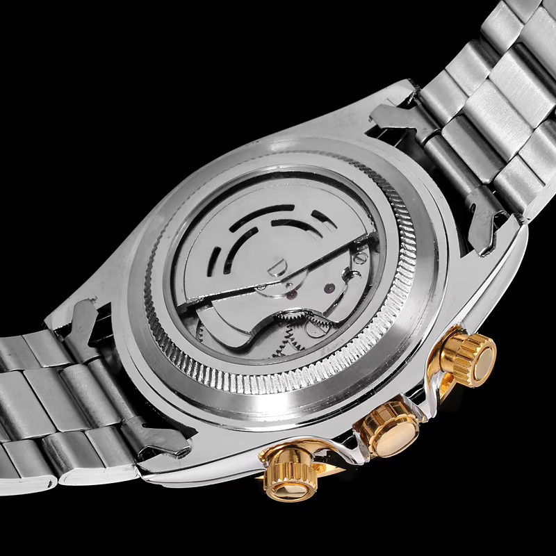 JARAGAR Armbanduhr Automatik, Edelstahl, Gold, Herren - Bild 5